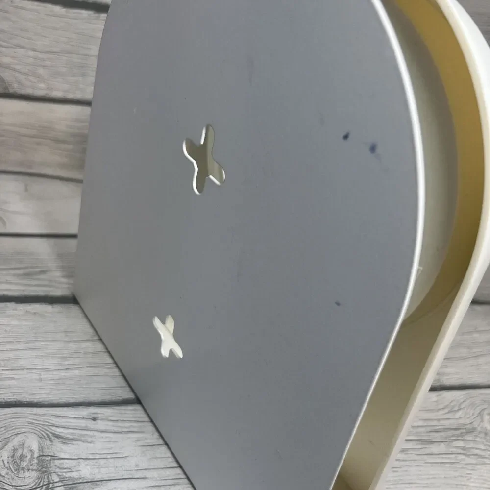 Vintage Ikea Poffare Wall Clock White Metal Teal Desk Clock Modern Art Design